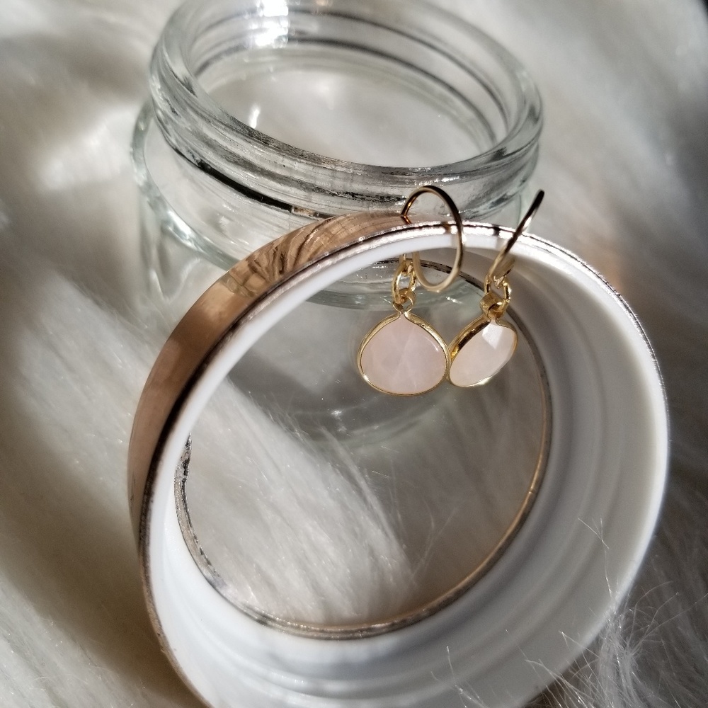 Rose quartz earrings